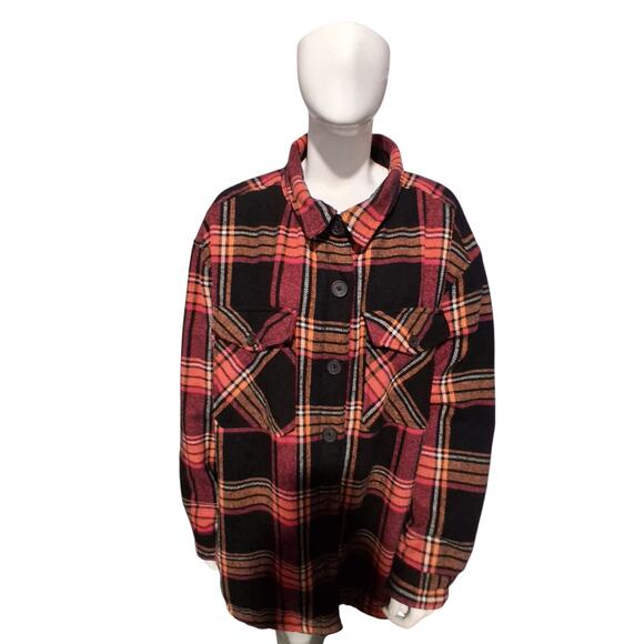Members Mark Womens XXL Insulated Flannel Plaid Lumber Jack Cozycore Work Shaket - Picture 3 of 16
